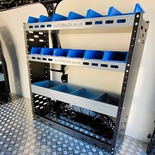 AutoRack Heavy Duty Van Racking Shelving with Blue Plastic Storage Bins