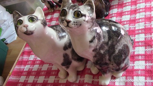 Signed winstanley cat pair - signed,