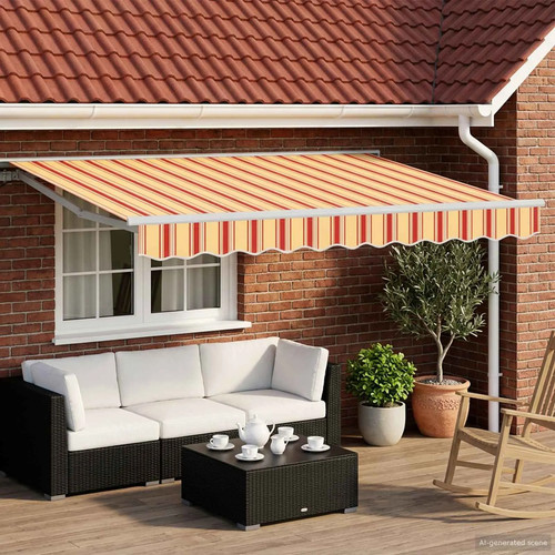 Manual awning frame - awning, leds