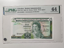 Gibraltar, 5 pounds, 1988, Pick 21b, *PMG 64*, Queen Elizabeth II