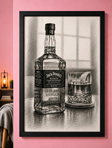 Jack daniels whiskey framed - jack,