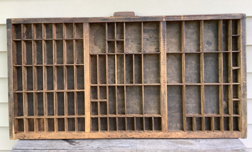 Antique wooden printers drawer - wooden,