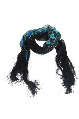 Gucci black silk scarf - silk,