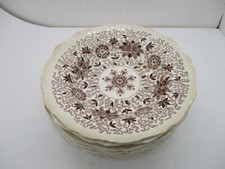 Vintage Ironstone Mason's Brown Bow Bells England 8 @ 8.5" Soup Bowls