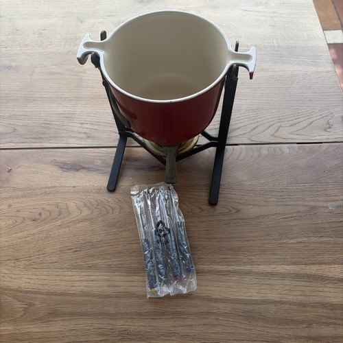 Creuset fondue set with 4 - le,