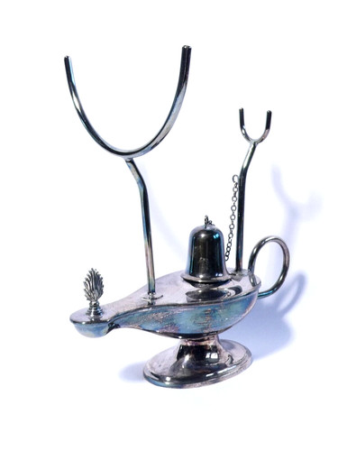 Antique silver plated aladdin - antique,