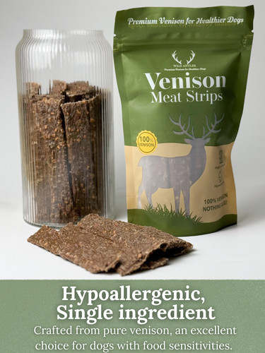 Venison meat strips dog - strips, treats