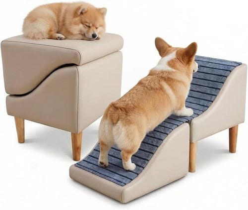 Foldable wooden dog stairs - stairs, &