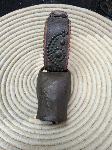 Antique goat bell studded - antique,