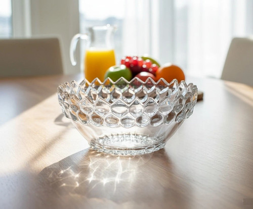 24cm glass bowl large heavy - bowl,