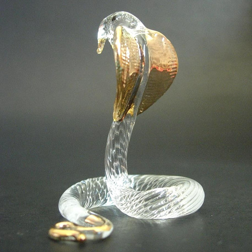 Gold glass snake - gold,