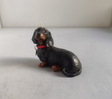 Cute  Black and tan miniature dachshund Candle  Gift cake topper 