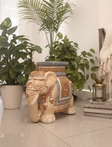 Large vintage ceramic elephant - large,