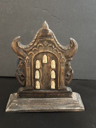 Vtg wood carved alter statue
