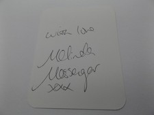 4.5" x 3.5" WHITE CARD SIGNED