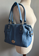 FOSSIL blue LEATHER BAG