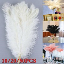50Pc/pack Large Ostrich Feathers For Wedding Party Costume 25-30cm Xmas Decor UK