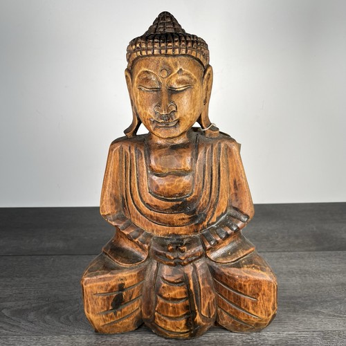 Wooden dhyani mudra buddha - wooden,
