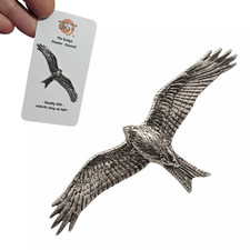 Red Kite Pin Badge Pewter Hawk