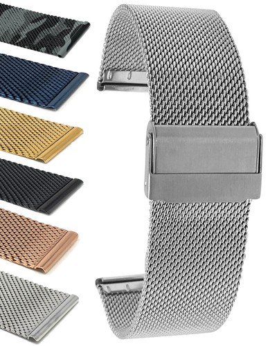 22mm metal mesh watch - metal,