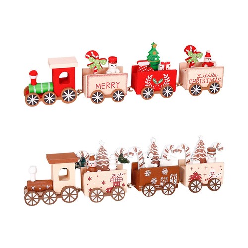 Christmas wooden train - wooden,