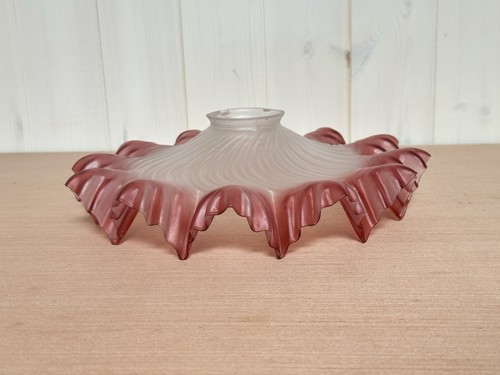 Vintage french frosted glass - french,