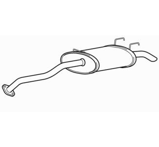 Quality rear exhaust silencer - exhaust,