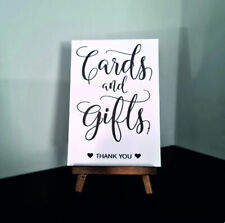 Card And Gifts Wedding / Baby Shower / Engagement Party Sign / Mini Easel