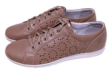 Romika Womens Cas. Lace Up Leather Sneaker Trainer Shoes size 9UK Raw Umber EU43