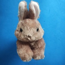 Netherland dwarf rabbit cute lying pose ♫ Chocolate stuffed toy 1 piece