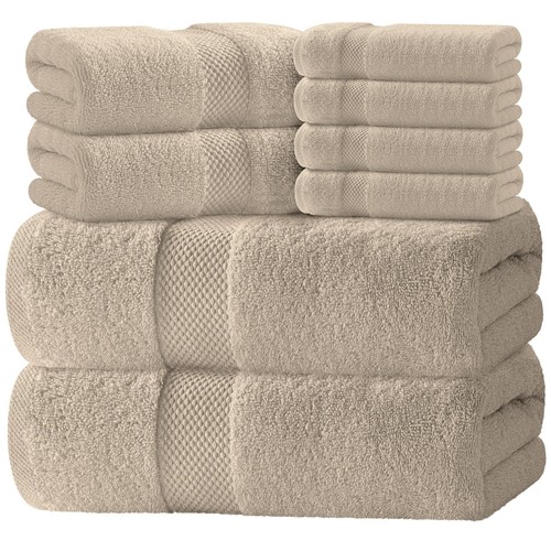 Luxury taupe bath - taupe, towel