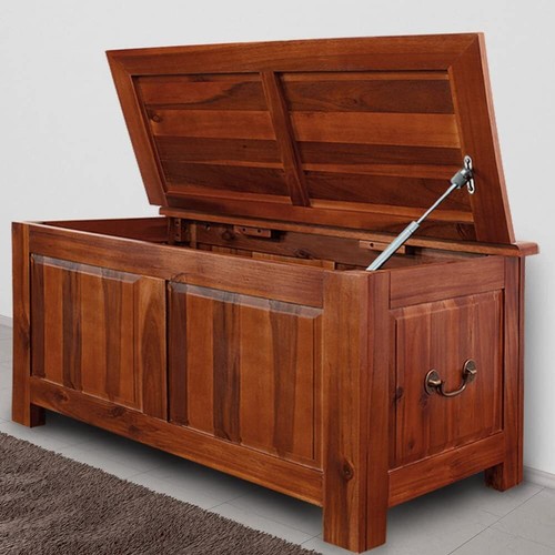 Large wooden chest - wooden,