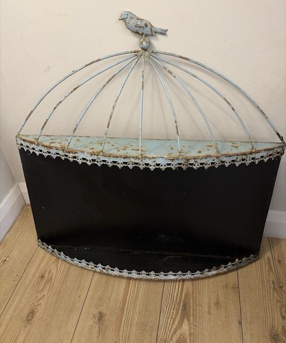 Vintage birdcage wall - birdcage, shelf