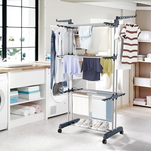 Tier foldable clothes - clothes, airer