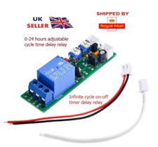 12V Infinite Cycle Delay Time Timer Relay Turn ON OFF Switch Loop Module 0-24 Hr