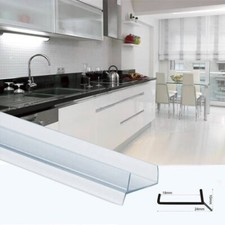 PVC Plinth Sealing Strip 1m Transparent 16-18mm Kickboard Trim MDF Panel Cover