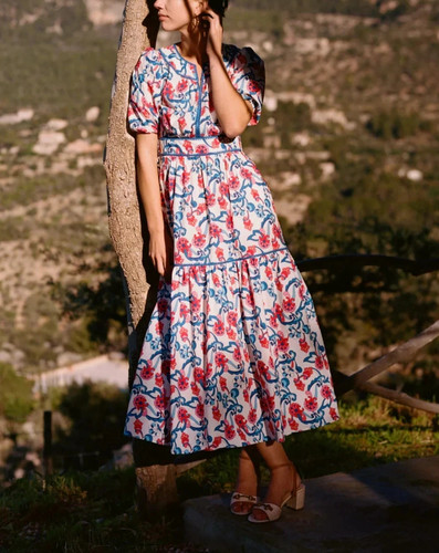 Boden rhea embroidered midi - boden,