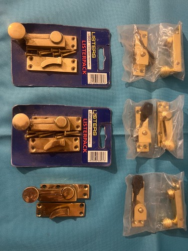 Brass sash window fasteners - brass,