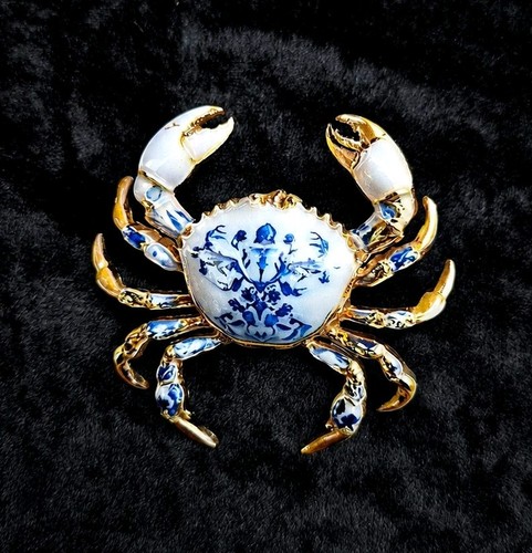 Crab brooch vintage inspired - crab,