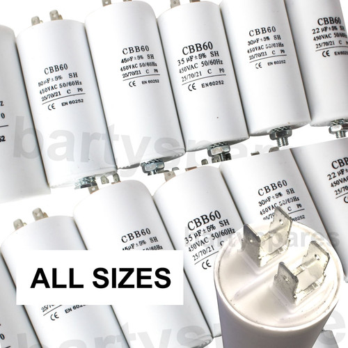 Start run motor capacitors - start,