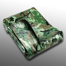 CAMOUFLAGE TARPAULIN 95g/sm, Tarp Sheet,  Strong Waterproof Cover, BUNGEE BALLS