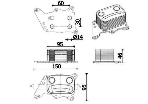 Mahle oil cooler - mahle, clc278000s