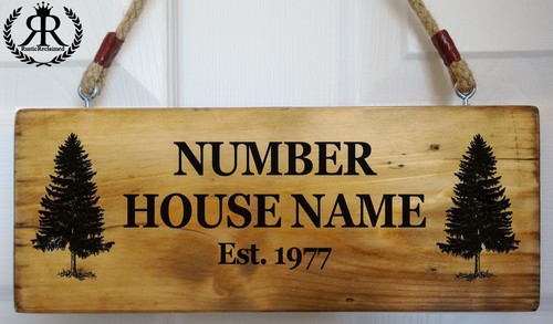 Personalised log cabin sign - personalised,