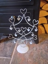 Grey Shabby Chic Heart Memo Photo Clip Holder Display