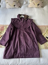 Jack Murphy Dublin Ladies Plum Heritage Waterproof Raincoat UK 16 (Worn Once)