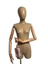 Vtg Christian Dior by John Galliano Pink Monogram PVC Wristlet Bag