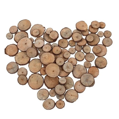 30pcs natural wood slices - natural,