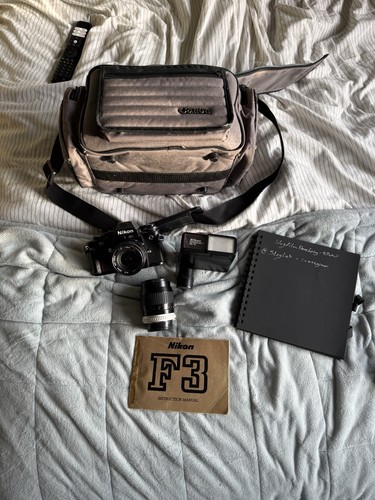 Nikon black 35mm slr camera - black,