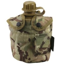  Military Water Bottle 'I'm a Celebrity' Canteen Camouflage Pouch Camping Army