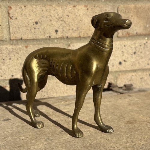 Vintage solid brass greyhound - solid,